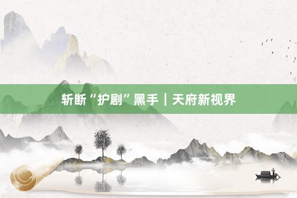 斩断“护剧”黑手｜天府新视界