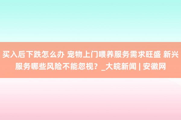 买入后下跌怎么办 宠物上门喂养服务需求旺盛 新兴服务哪些风险不能忽视？_大皖新闻 | 安徽网